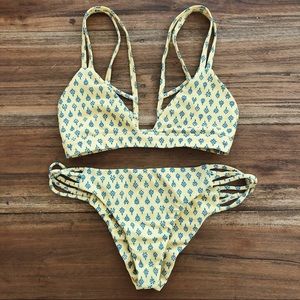 Benoa Swim Lei Top & Leo Bottoms in Honey Glow